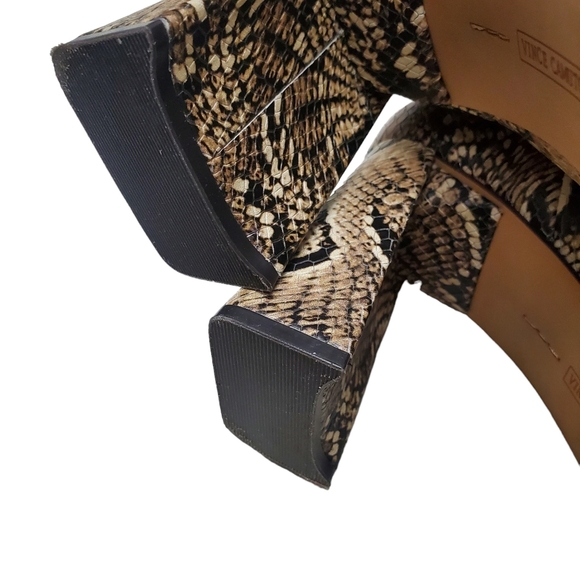 "Ambie" Snake Slouch Calf Boot NWOT Size 9 Block Heel Point Toe Leather - Picture 7 of 12